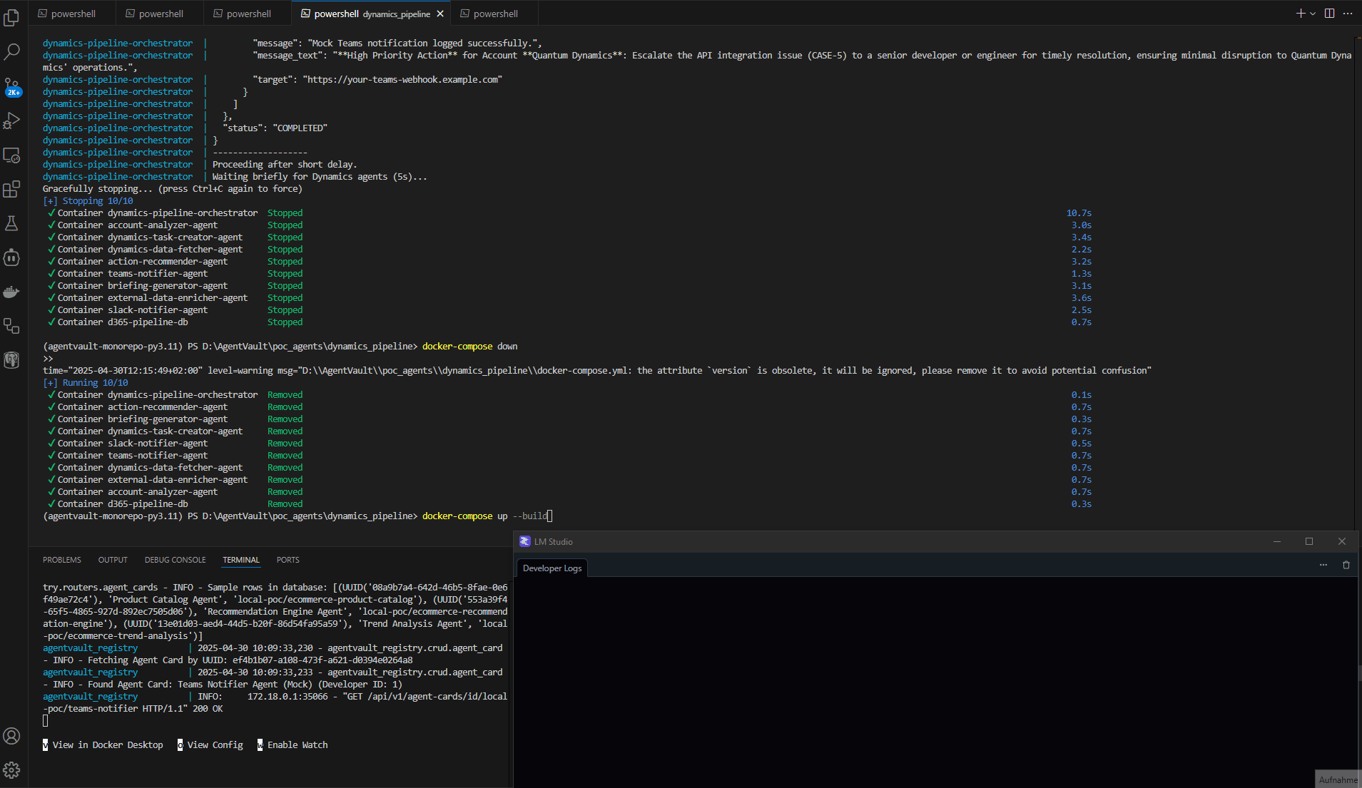 Dynamics Pipeline Execution Example