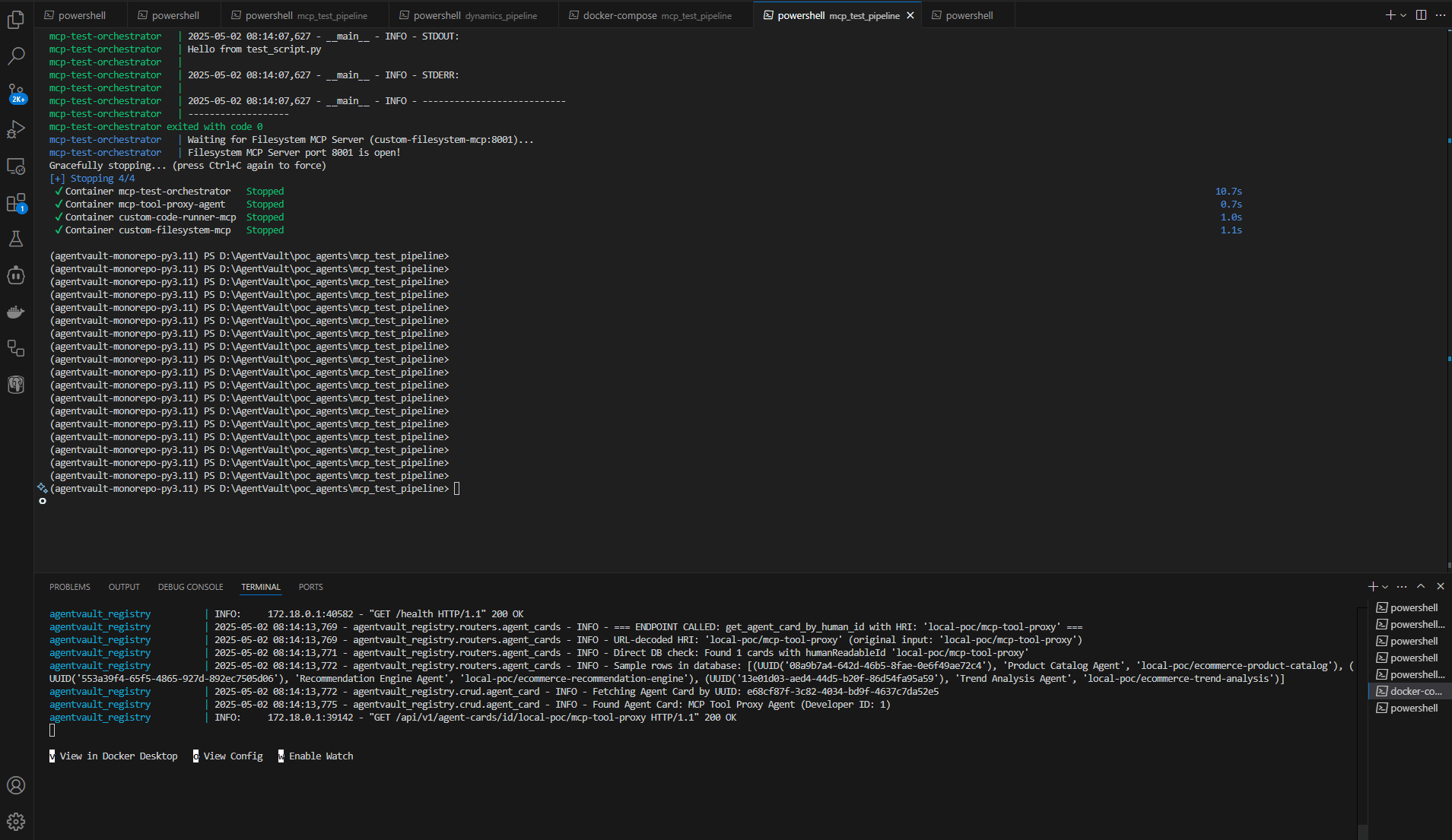 MCP Test Pipeline Execution Example